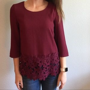 Floral Maroon Blouse